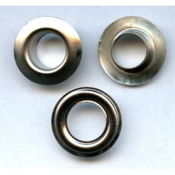 Eyelets with Washer 10 mm without welt/silver/25 pcs.