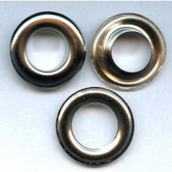 Eyelets 17 mm stainless without welt/nickel/20pcs.