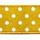Satin Ribbon with Dot 12 mm, color 6009 - old gold/1 m