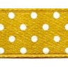 Juosta atlasinė 12 mm su taškeliais, spalva 6009-seno aukso/1 m