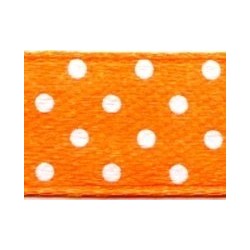 17598/6020 Satin Ribbon with Dot 12 mm light orange/1 m