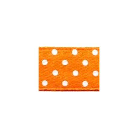 Satin Ribbon with Dot 12 mm, color 6020 - light orange/1 m