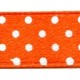 Satin Ribbon with Dot 12 mm, color 6030 - dark orange/1 m