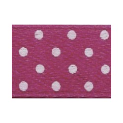 Satin Ribbon with Dot 12 mm, color 6051 - cyclamen/1 m