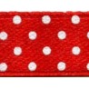 Satin Ribbon with Dot 12 mm, color 6055 - red/1 m