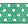 Satin Ribbon with Dot 12 mm, color 6066 - dark mint/1 m