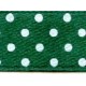 17598/6090 Satin Ribbon with Dot 12 mm dark green/1 m
