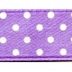 Juosta atlasinė 12 mm su taškeliais, spalva 6121 - violetinė/1 m