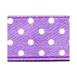 Satin Ribbon with Dot 12 mm, color 6121 - lilac/1 m