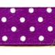 17598/6123 Satin Ribbon with Dot 12 mm dark violet/1 m