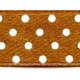 17598/6132 Satin Ribbon with Dot 12 mm brown/1 m
