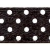 17598/6141 Satin Ribbon with Dot 12 mm black /1 m