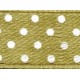 17598/6127 Satin Ribbon with Dot 12 mm flax/1 m