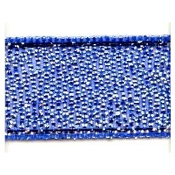 15834/7005 Braided metallic trimming 6 mm blue-silver/1 m