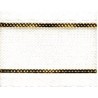 17580/4002 Gold-Lined Satin Edge Organza Ribbon 15 mm white/1 m