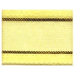 17580/4011 Gold-Lined Satin Edge Organza Ribbon 15 mm yellow/1 m