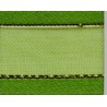 17580/4075 Gold-Lined Satin Edge Organza Ribbon 15 mm green/1 m