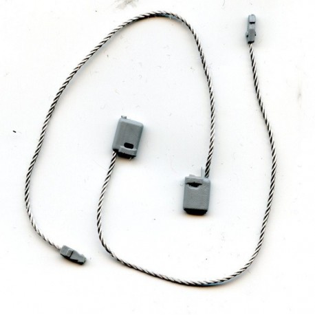 19933 Hang Tag Fastener String silver grey/150 mm/100 pcs.