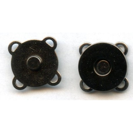 Sew-on magnetic clasp 18 mm/graphite/1 pc.