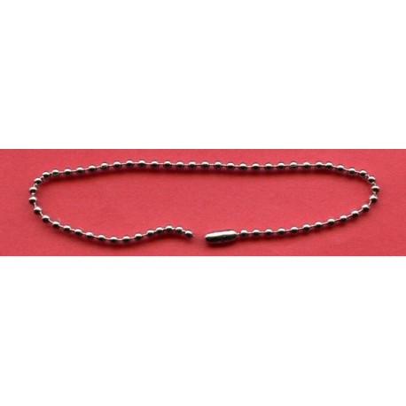 Metal Ball Bead Chains Connector 130/2.5 nickel/1 pc.
