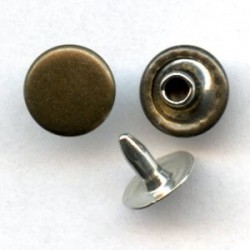 18249 Jeans Rivets 9 mm flat Cap old brass/50 pcs.