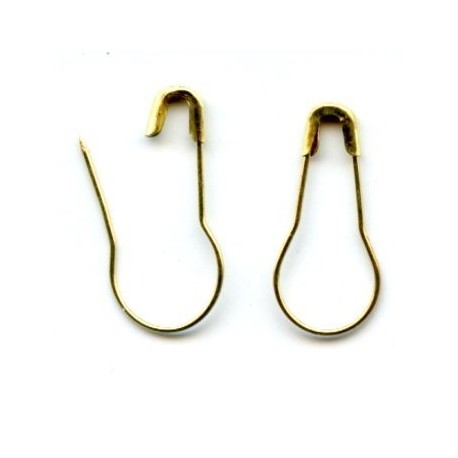 Pear Safety Pins 22 mm gold/1 pc.