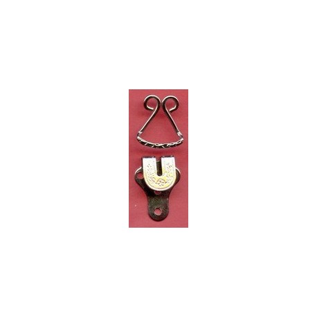 Trouser Hooks-Two Parts, old brass/1 pc.