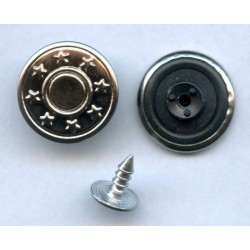 Jeans Button 17 mm "Stars" Nickel, plastic Base/1 pc.