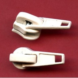 Nylon Coil Short Tab Slider Zipper Pull color 103 ecru/1 pc.