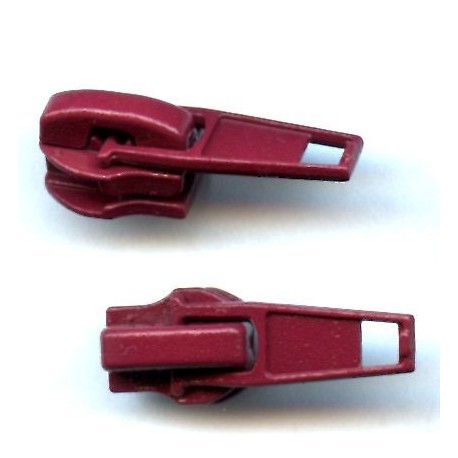 18553 Nylon Coil Short Tab Slider Zipper Pull color 172 bordeaux/1 pc.