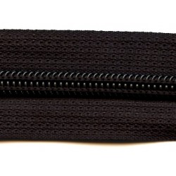 Nylon zipper long chain No.8 color black/1 m