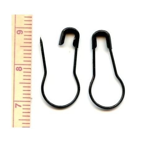 18412 Pear Safety Pins No.2/0/22 mm/black/1 pc.
