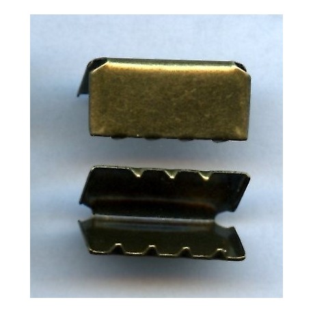 18783 Belt Tip 20x9 mm/old brass/1 pc.