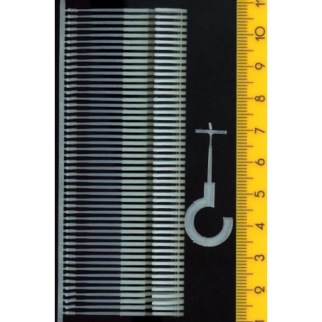 18886 Šoviniai standartiniai C tipo 15 mm ilgio natur/50vnt.