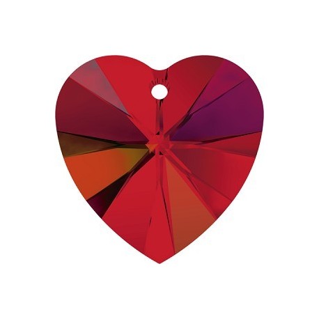 Swarovski pendant "Heart" art.6201/14.4x14 mm, color - Light Siam AB/1 pc.