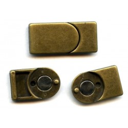 18968 Magnetic clasp art.-Nr. ZZMM 36x17mm/old brass/1 pc.