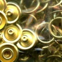 19751 Open Ring Snap Fasteners 9.5mm/brass/60pcs.