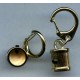 19150 Metal Cord End with Loop and Snap Hook OZN792/KR gold/1pc.