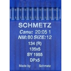 Industrial Sewing Machines Needles 134 (R), 135x5, SY1955, DPx5,  Size 80/12/10 pcs.