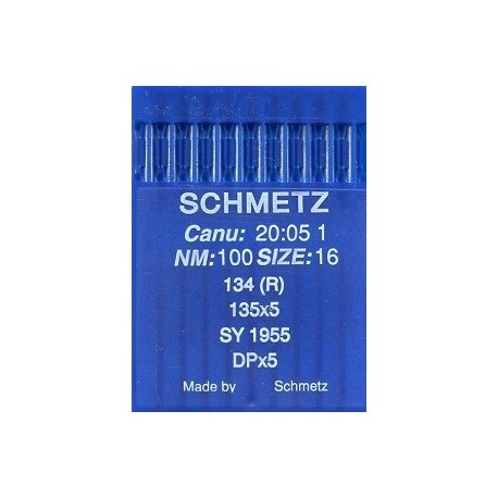 Industrial Sewing Machines Needles 134 (R), 135x5, SY1955, DPx5, Size 100/16/10 pcs.