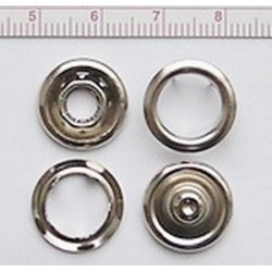 5223 Open Ring Snap Fasteners 15mm/nickel/20pcs. .