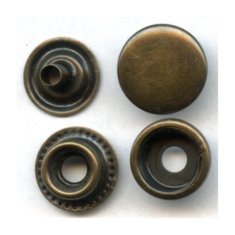 20625 Snap Fasteners "STANDARD 15"/stainless/old brass/60 pcs.
