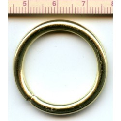 Žiedas iš plieninės vielos 25/3.0mm geltonas/1 vnt.