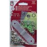 19101 Snap Fasteners "Roland Baby" 9.7 mm Set/green/15pcs.