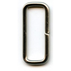 Steel Wire Loops Rectangles 25x9x2.5 mm/nickel/10 pcs.