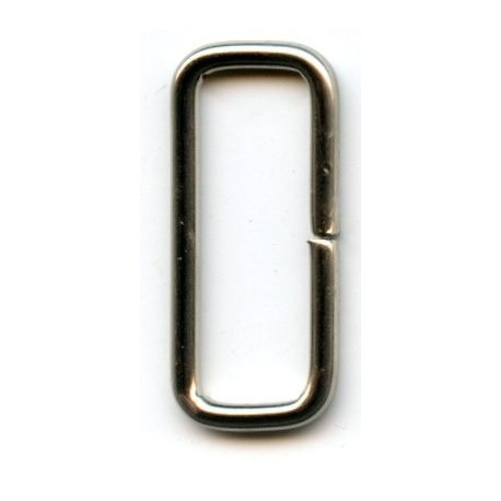 Steel Wire Loops Rectangles 25x9x2.5 mm/nickel/1 pc.