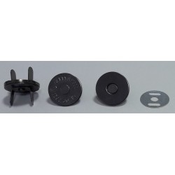 Magnetic Snap Fasteners 18x18x2 mm, black nickel/1 pc.