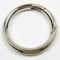 Metal ring carabiner art.502/40 mm/nickel/1 pc.