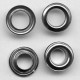 Eyelets of steel with Washer 7.5 mm very short Barrel nickel/1000 pcs.