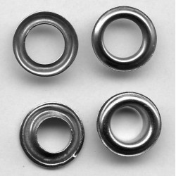 Eyelets with Washer 7.5 mm very short Barrel nickel/1000 pcs.